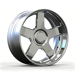 Jantes en alliage d'aluminium forgé 2 pièces, chrome argenté, concaves profondes, 17-24 pouces, 5x120 5x127, compatibles <span class=keywords><strong>avec</strong></span> les jantes Chevy Impala SS - Product Image 4