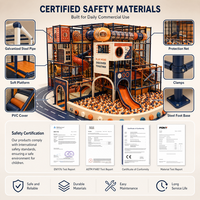 Parque Infantil Ninja Course Negro y Naranja con Certificación TUV ISO 9001, Pantalla Interactiva, Estructura de Acero, Proyecto para Contratistas