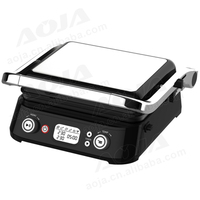 Gril de contact ouvert à 180 degrés 1800W Panini électrique Machine de cuisine intelligente avec plaque détachable pour hôtel domestique facile à utiliser