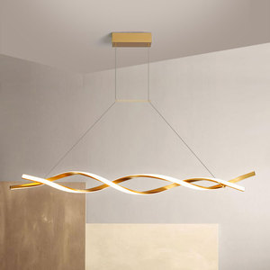 China Modern Lamp Home Decor Luxury Linear Led Black Pendant <b>Lights</b> Restaurant Hotel <b>Dining</b> Table Nordic Chandeliers Lighting - Product Image 3
