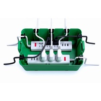 Boîte de jonction étanche en plastique PP, boîte de rallonge, boîte de distribution électrique, noire, moulée par injection