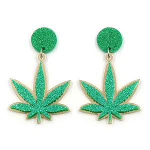 Syasibo jewelry ERS348ER1692 1pair Top fashion CN Drop maple leaves TRENDY Acrylic earrings Jewelry for women