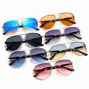 Gafas de Sol Masculinas con Logotipo Personalizado de Moda, Gafas de Sol Steampunk Grandes, Gafas de Sol de Metal Extra Grandes con Protección UV400 para Hombre - Product Image 6