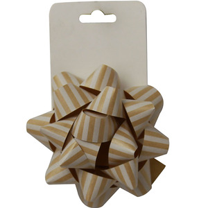 Nœud <span class=keywords><strong>étoile</strong></span> en papier kraft à rayures, pour décoration <span class=keywords><strong>de</strong></span> boîte-cadeau, 8 pièces - Product Image 3