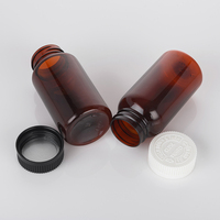 Capsules de pilules pharmaceutiques en plastique PET ambre de 150ml pour tablette