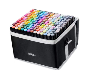 Juego de Marcadores de Alcohol de Doble Punta OEM, con Punta de Pincel, 30, 40, 60, 80, 168, 262 Unidades, Doble Punta para Diseño, Dibujo y Arte - Product Image 1