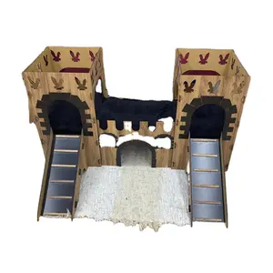 Modern Bunny Castle Wooden Rabbit castle Duplex bunny house New design rabbit house