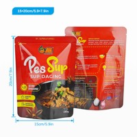 Sac d'emballage de soupe prêt à consommer OEM à impression personnalisée pochette de cornue en aluminium et nylon Rcpp à haute température 121 de qualité alimentaire