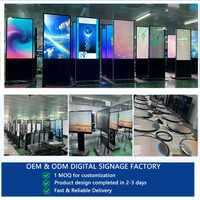 Affichage numérique interactif tactile Totem publicitaire LCD haute luminosité Kiosque 49 pouces pour la signalisation et l'orientation des ascenseurs