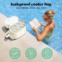 Sac isotherme Fit Fresh Sidekick - Double compartiment, étanche, souple, avec bandoulière, capacité de 15 canettes, en polyester