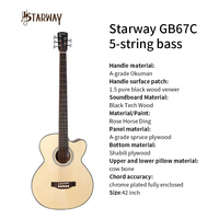 Guitare basse électrique Starway 42 pouces 5 cordes GB67C GB69C, instrument à cordes pour débutants, pour adultes, best-seller