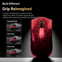 Souris de jeu sans fil professionnelle en fibre de carbone composite PAW3395 avec taux de polling 8K pour joueurs PC à main moyenne à grande