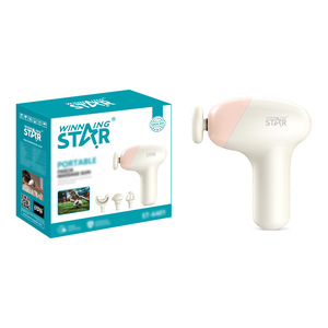 Pistolet de massage portable Winning Star ST-6401, 7 niveaux de vitesse, rechargeable par USB, blanc - Product Image 1