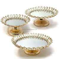 Nouvelle Arrivée Support à Gâteau de Luxe Simple en Métal Doré et Argenté Personnalisable, Présentoir Moderne pour Desserts, Décoration pour Mariages et Événements
