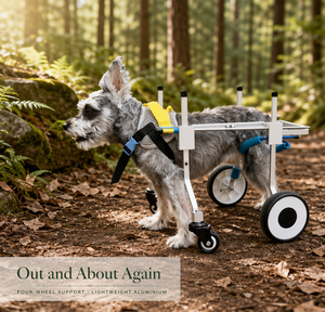 Silla de Ruedas Ajustable de Aluminio para Perros con Soporte Corporal Suave y Eslinga Acolchada - Product Image 6