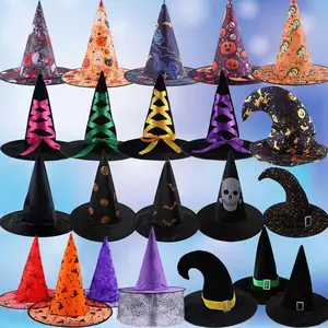 ハロウィーンの魔女の帽子コスプレウィザードの帽子魔女のパーティーの装飾ハロウィーンの魔女のパーティーの帽子のアクセサリー