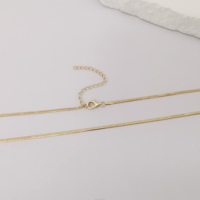 AU585 or 14K or plat serpent chaîne en or massif pour femmes hommes chaîne mode serpent chaîne collier bijoux fins