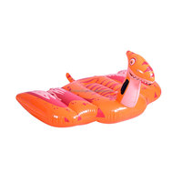 Enfants adultes orange pterosaure gonflable animal cavalier jouet mouche dragon piscine flotteur avec poignée piscine jouet