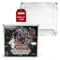 Boîte de rangement personnalisée pour booster Yu-Gi-Oh, en acrylique transparent rigide de 5 mm d'épaisseur, avec couvercle magnétique coulissant, pour présentation et stockage.