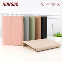 Hongbo Etsy superventas A6 Litchi cuero presupuesto carpeta sobres para efectivo, tarjetas y documentos como carteras/carpetas