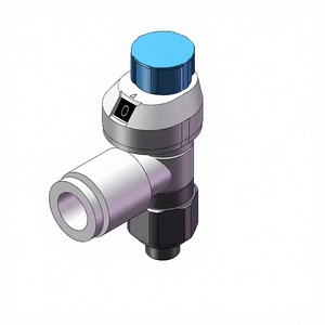 MT- AS1211F-M5-06A ตัวควบคุมความเร็วพร้อมข้อต่อแบบสัมผัสเดียว ชนิดข้อศอก แบบมีตัววัดระยะ ขนาดเกลียว M5 ถึงท่อขนาด 6 มม. - Product Image 1