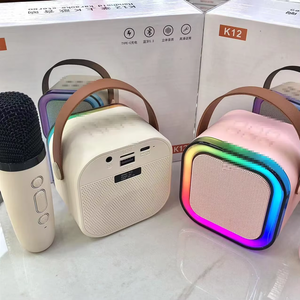 Venta Directa de Fábrica, Máquina de Karaoke K12 Portátil <span class=keywords><strong>para</strong></span> el Hogar, Sistema de Altavoces con Iluminación LED RGB, Micrófono Inalámbrico V5.0 de Plástico - Product Image 6