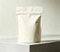 Sachet Doypack Mat Blanc Refermable avec Fermeture Éclair et Impression Personnalisée pour l'Emballage de Poudre de Thé Vert Matcha
