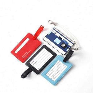 Wholesale Waterproof ID <b>Name</b> Paper Card Travel Leather Luggage Baggage Tags With Metal Buckle - Product Image 4