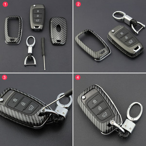 เคสกุญแจรีโมทรถยนต์แบบพับได้ ทำจากคาร์บอนไฟเบอร์ สำหรับรถยนต์ฮุนได รุ่น I30 ทูซอน เอลันตร้า โซนาต้า ซานตาเฟ ครูซ แอคเซนต์ พาลิเซด โคน่า เอสอี - Product Image 6