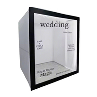Boîte photo de luxe Vogue en PET avec couvercle intégré, personnalisable pour mariages, photographie et événements en extérieur