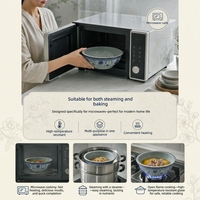 Bol à soupe en céramique polie écologique – Design d'usine de grande capacité, style chinois, résistant au lave-vaisselle et à la chaleur, idéal pour les cadeaux d'affaires
