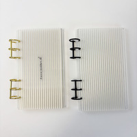 Reliure Acrylique 6 Trous à Couverture Rigide Transparente et Rechargeable pour Agenda Personnel, Dernier Modèle, Taille Personnelle Personnelle