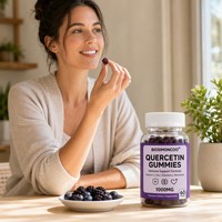 Gummies à la Quercétine avec Vitamine C, Zinc, Baies d'Agripaume et Bromélaïne pour le Soutien Immunitaire, 60 Gummies, OEM