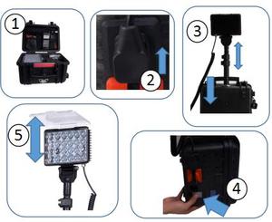 Kamu güvenliği için mobil <span class=keywords><strong>LED</strong></span> çalışma lambası katlanır teleskopik aydınlatma ekipmanları - Product Image 6