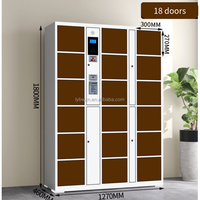 Gabinetes de Almacenamiento Electrónicos Inteligentes de 10, 12, 16, 18 y 24 Puertas, Gabinete de Almacenamiento Electrónico Impermeable para Exteriores