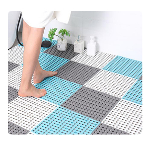 12 \ "X 12 \" Diseño moderno Alfombrilla de ducha antideslizante de PVC suave Suelo de vinilo antideslizante para azulejos de drenaje de baño - Product Image 3