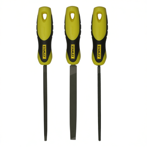 Juego de limas Stanley de 3 piezas con mango verde lima para herramientas de trabajo en madera y metal - Product Image 2