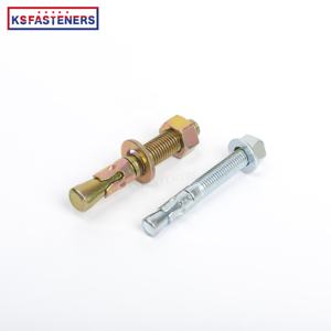 สลัก M20 M10 M8ชุบสังกะสี <span class=keywords><strong>M16</strong></span> M12<span class=keywords><strong>เหล็ก</strong></span>คาร์บอนเกรด4.8 8.8สำหรับยึดผนังคอนกรีตผ่านสลักเกลียว - Product Image 3