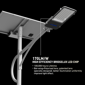 Réverbère solaire fendu 100W anti-corrosion pour les ponts d'autoroute Réverbère solaire - Product Image 4