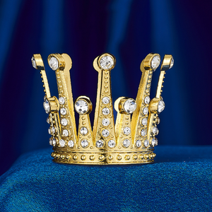 Nouveau or Rose couleur métal <span class=keywords><strong>couronne</strong></span> gâteau d'anniversaire diadèmes argent <span class=keywords><strong>cercle</strong></span> <span class=keywords><strong>couronne</strong></span> Stock rond fête Mini couronnes - Product Image 4