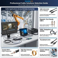 Cable de Datos USB Tipo C PD3.1 de 240W y 5M de Alta Flexibilidad, Arnés de Cableado Interno Personalizado para Equipos Industriales, para Impresora 3D