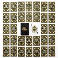 Cartes à Jouer Personnalisées Art Nouveau, Papier Noir 330 g/m², Embossage Profond, Feuille d'Argent pour Cadeaux Promotionnels