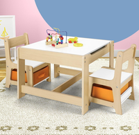 Table et chaises sensorielles Montessori modernes pour enfants Table d'activités avec boîte de rangement