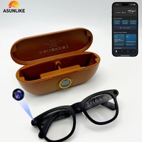 Lunettes intelligentes IA avec étui de charge 3600 mAh, caméra 8MP, enregistrement vidéo 1080P, transmission Wi-Fi, appels sans fil BT et intégration ChatGPT