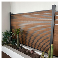 Precios de Cercas de Aluminio para Jardín, Postes de Aluminio, Paneles de Cercas de WPC, Cercas de Aluminio con Privacidad y Listones Horizontales