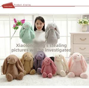 Vente en gros de peluches de lapin de Pâques mignon pour enfants, lapin super doux à longues oreilles, animaux en peluche, rembourrage en PP coton pour le soulagement du stress - Product Image 5