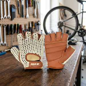 Men's Women's Leather Half-<b>Finger</b> Weightlifting Gloves Breathable Spandex Non-Slip Palm Protection Mountain <b>Bike</b> Riding Outdoor - Product Image 3