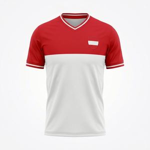 Austria Team Uniform Red White Soccer Jersey Quick Dry Breathable Football <b>Shirt</b> Custom Logo Sublimation Wholesale Low MOQ - Product Image 1