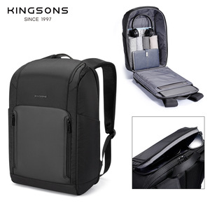 Kingsons Men's <b>Backpack</b> 20-35L <b>Waterproof</b> Polyester Fiber Laptop Bag Everyday Use - Product Image 4