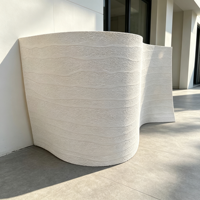 Panneau mural en pierre souple naturelle, style moderne, imperméable, couleur beige clair, pour usage domestique